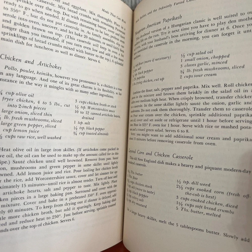 1970 Meals‎ That Can Wait by Patricia Brooks vintage cookbook